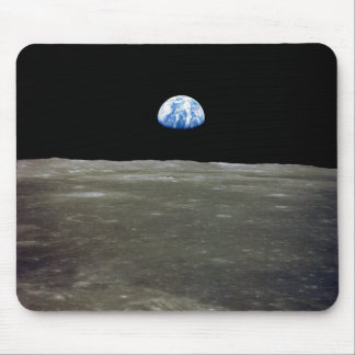 Earth from Moon in Black Space: Earthrise Mouse Pad