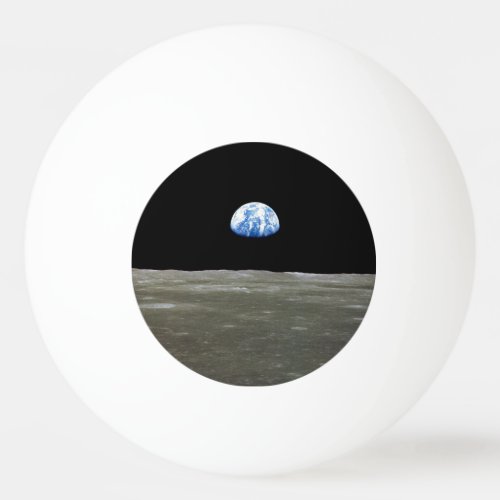 Earth from Moon in Black Space Earthrise Ping Pong Ball