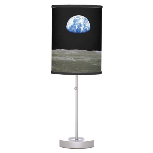 Earth from Moon in Black Space Earthrise Table Lamp