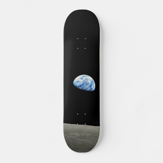 earth from moon space universe skateboard deck (Front)