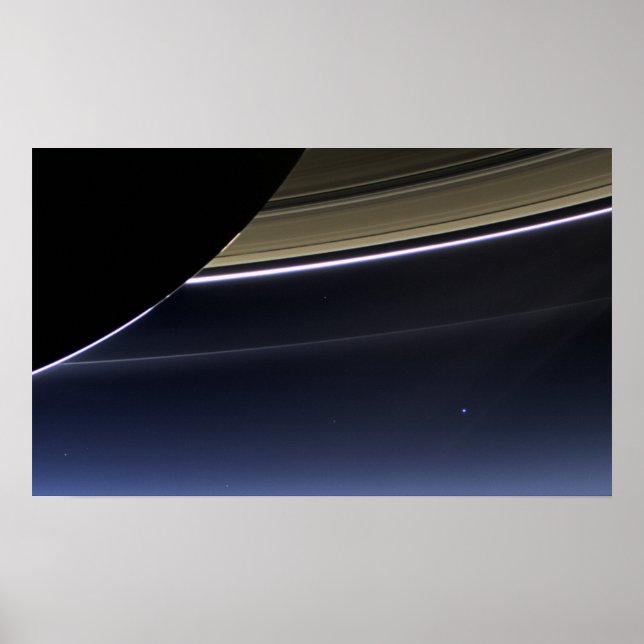 Earth from Saturn Poster (Front)