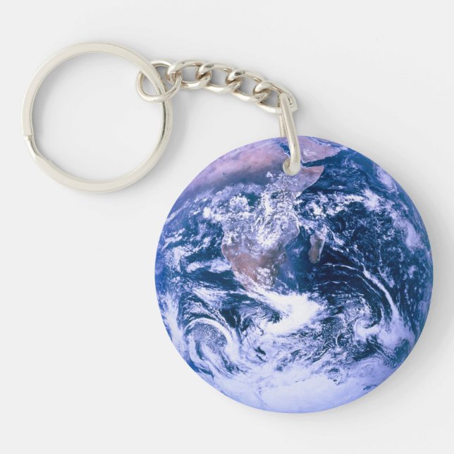 Earth From Space Blue Marble Keychain (Front)
