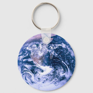 Earth From Space Blue Marble Keychain