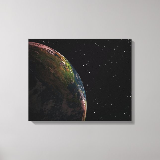 Earth from Space Canvas Print (Front)