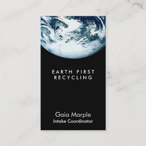 Customizable Earth from Space Card Business Card Templates