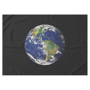 EARTH FROM SPACE Custom Cotton Tablecloth