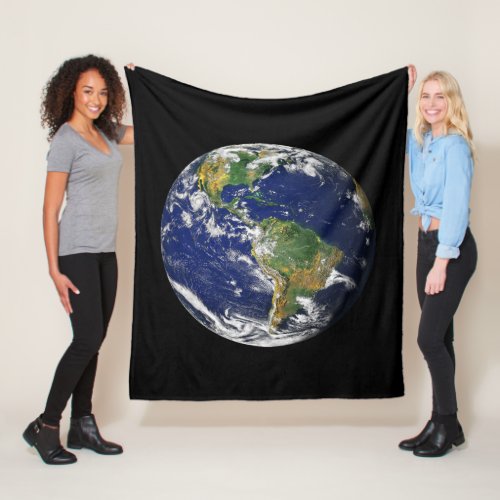 EARTH FROM SPACE Custom Photograph Fleece Blanket