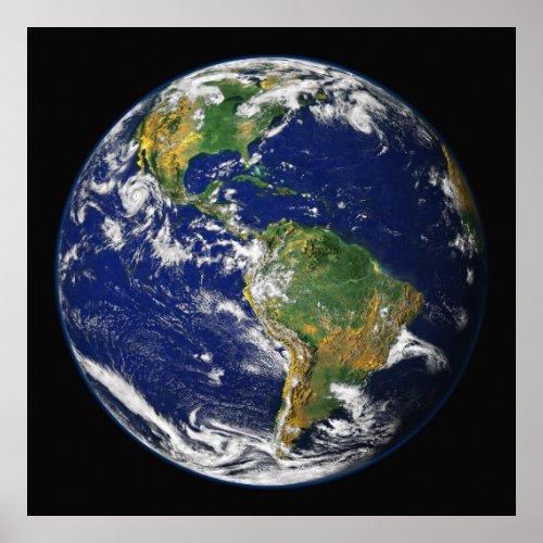 EARTH FROM SPACE Custom Wall Art Premium Canvas