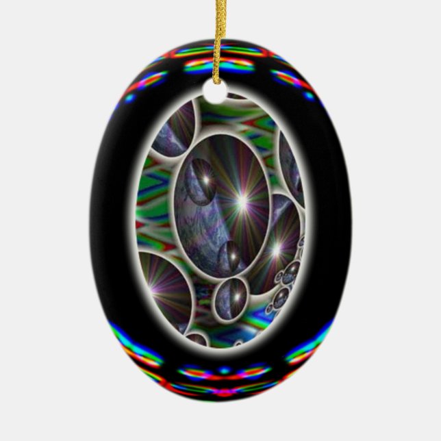 Earth from Space Supernova Ceramic Ornament (Front)