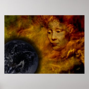 Earth Gaia Poster Environment Digital Collage by TheGiftsGaloreShoppe at Zazzle
