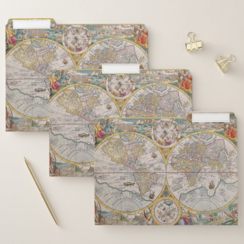 Earth geography travel map atlas  file folder