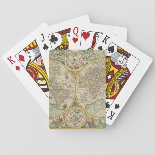 Earth geography travel map atlas  poker cards