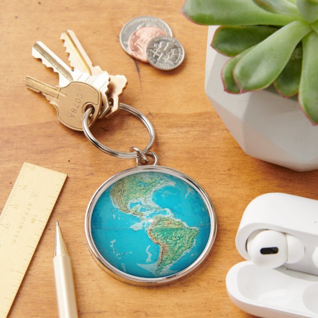 Earth Globe 1 Keychain (Desk)