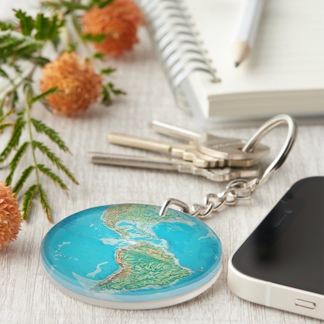 Earth Globe 1 Keychain (Front Right)