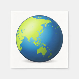 Earth Globe Asia - Emoji Paper Napkins