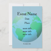Earth globe background custom text (Front)