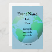 Earth globe background custom text (Front/Back)