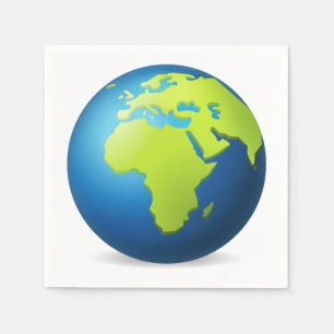 Earth Globe Europe Africa - Emoji Napkins