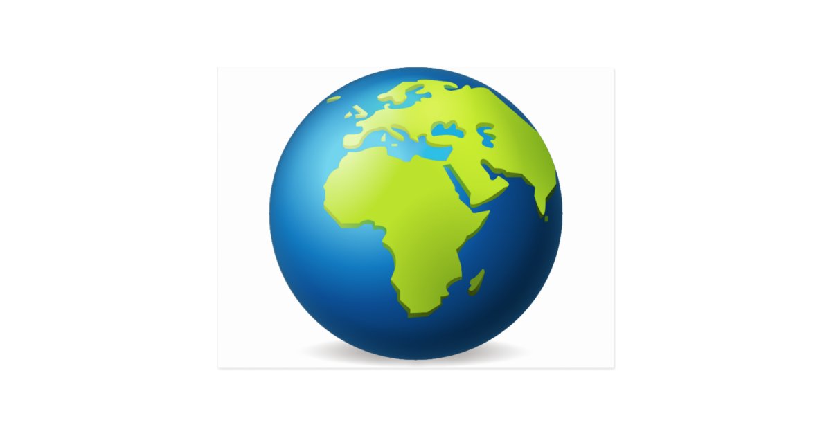 Earth Globe Europe Africa Emoji Postcard
