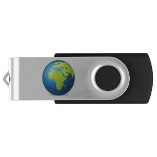 Earth Globe Europe Africa - Emoji USB Flash Drive