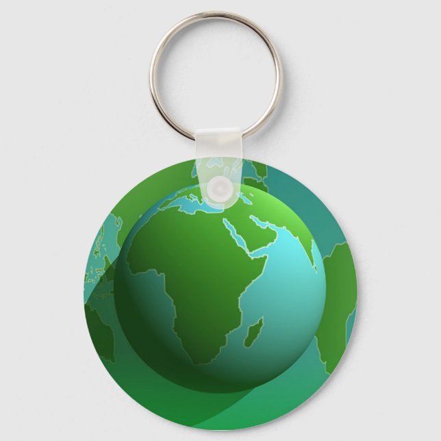 Earth Globe Keychain (Front)
