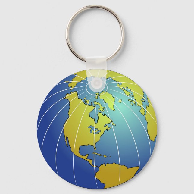 Earth Globe Keychain (Front)