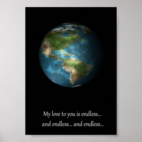 Earth globe poster