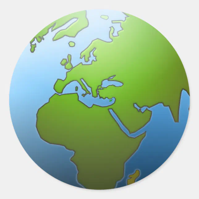 Earth Globe Stickers | Zazzle