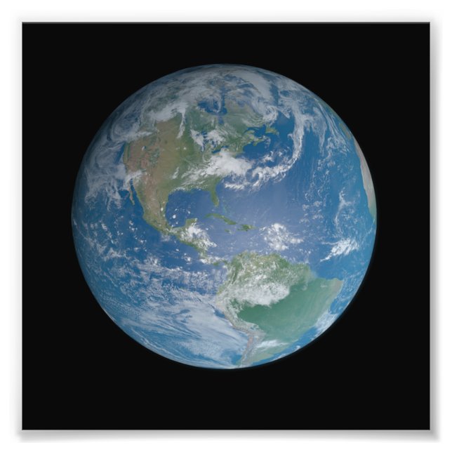 Earth globe with photo taken from space (Front)