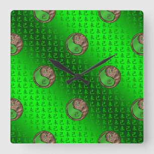 Earth Goat Square Wall Clock