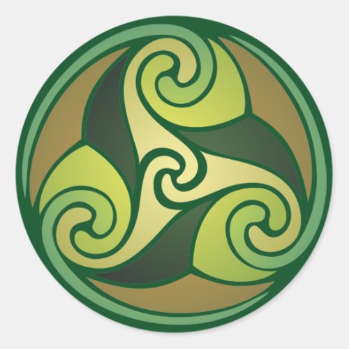 Earth goddess emblem classic round sticker