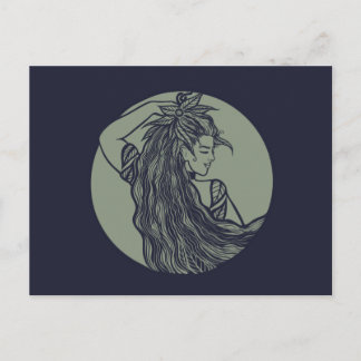 Earth Goddess Green Witch Pagan Druid Witches      Postcard