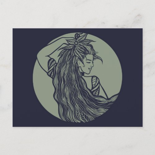 Earth Goddess Green Witch Pagan Druid Witches      Postcard