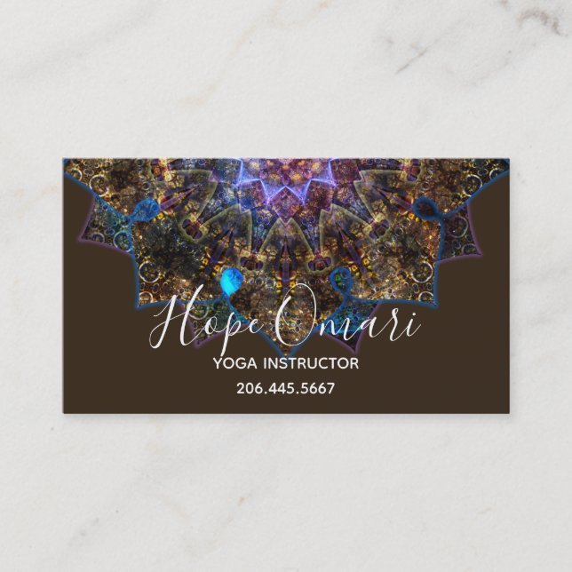 Earth Goddess Mandala  Business Card (Front)