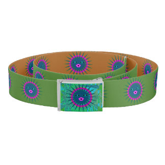 Earth Goddess Sun Medallion Print Belt