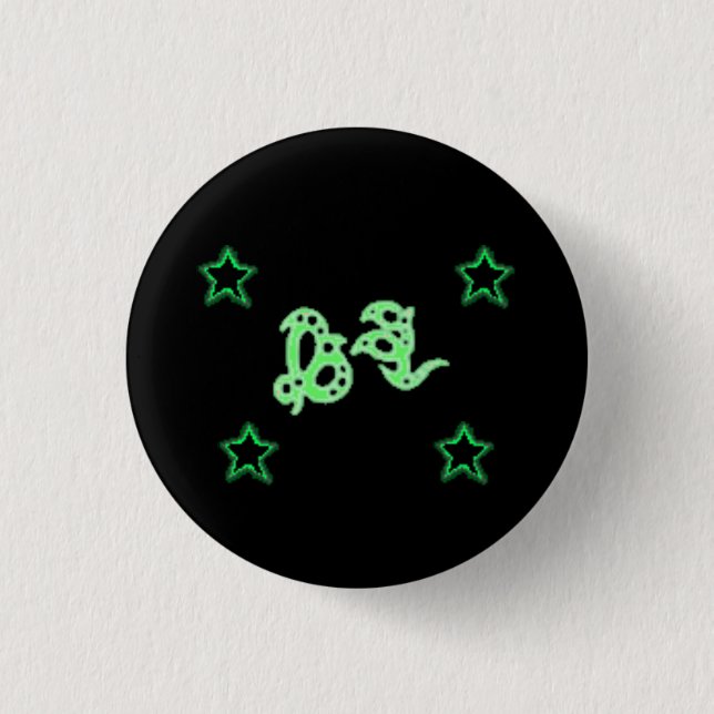 EARTH GODRUNE Stars Button (Front)