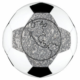 Earth Gray Textured Image Soccer Ball