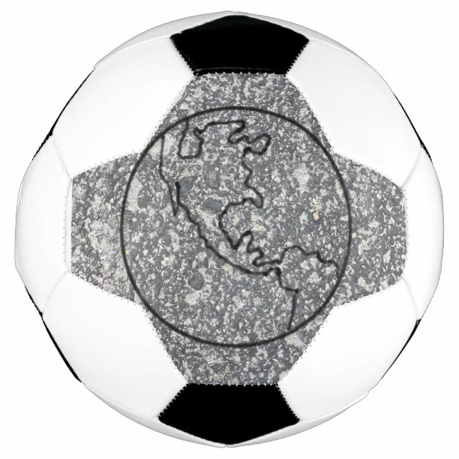 Earth Gray Textured Image Soccer Ball
