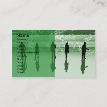 Earth_green_2_vers Business Card by 3dbacks at Zazzle
