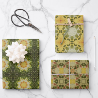 Earth green geometric pattern No3 Wrapping Paper Sheets
