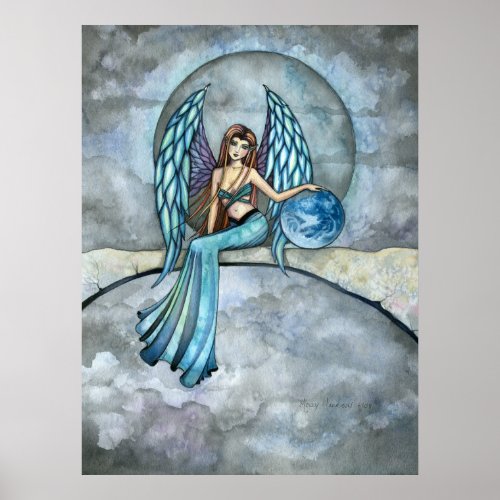 Earth Guardian Angel Fairy Poster Print