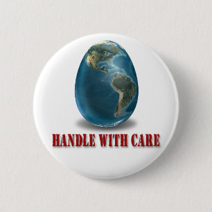 Earth Handle with Care Button