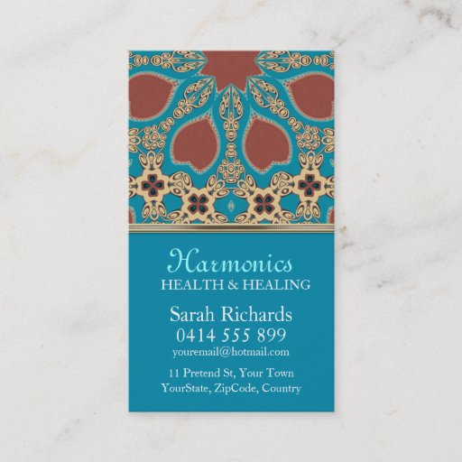 Customizable Earth Harmonics New Age Business Card