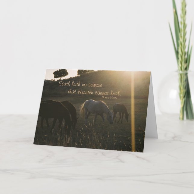 Earth Hath No Sorrow - Sympathy Card (Front)