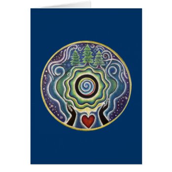 Earth Healing Mandala Card by arteeclectica at Zazzle