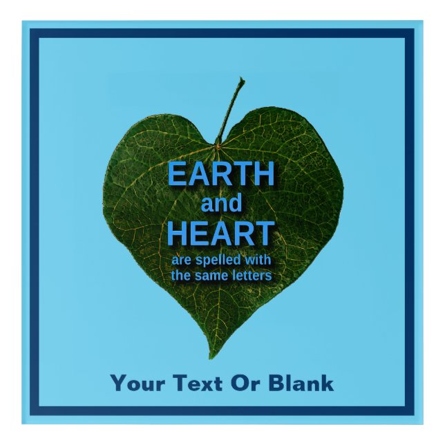 Earth - Heart Anagram Acrylic Print (Front)