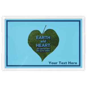 Earth - Heart Anagram Acrylic Tray