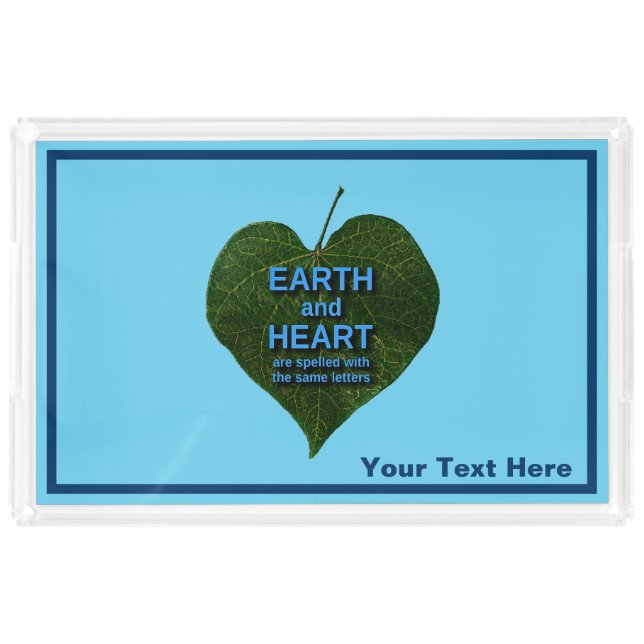 Earth - Heart Anagram Acrylic Tray (Front)