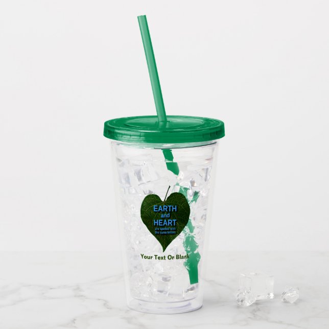 Earth - Heart Anagram Acrylic Tumbler (Front Ice)
