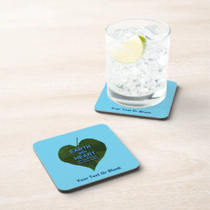 Earth - Heart Anagram Beverage Coaster